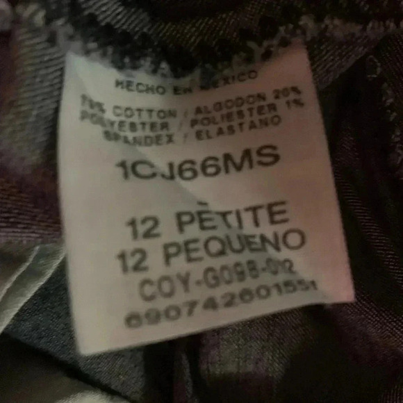 Chic Dark Blue Ladies Jeans Size 12P - Picture 5 of 6